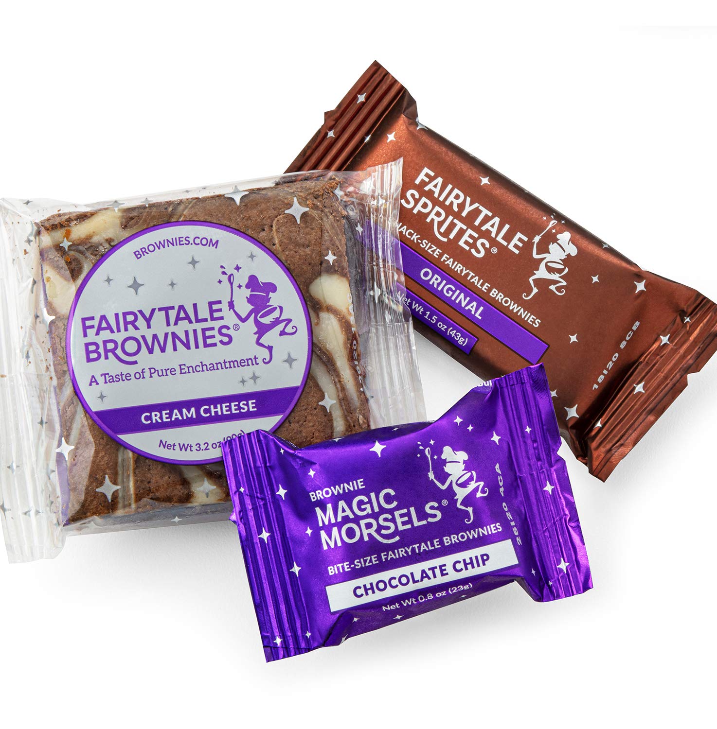 Gourmet Fairytale Brownies Gift Basket - Deluxe Medley with Individually Wrapped Full-Size, Snack-Size & Bite-Size Chocolate Brownies (30 Pieces) - Perfect Thank You Gift for Holidays, Birthdays & Corporate Events - Item CY325