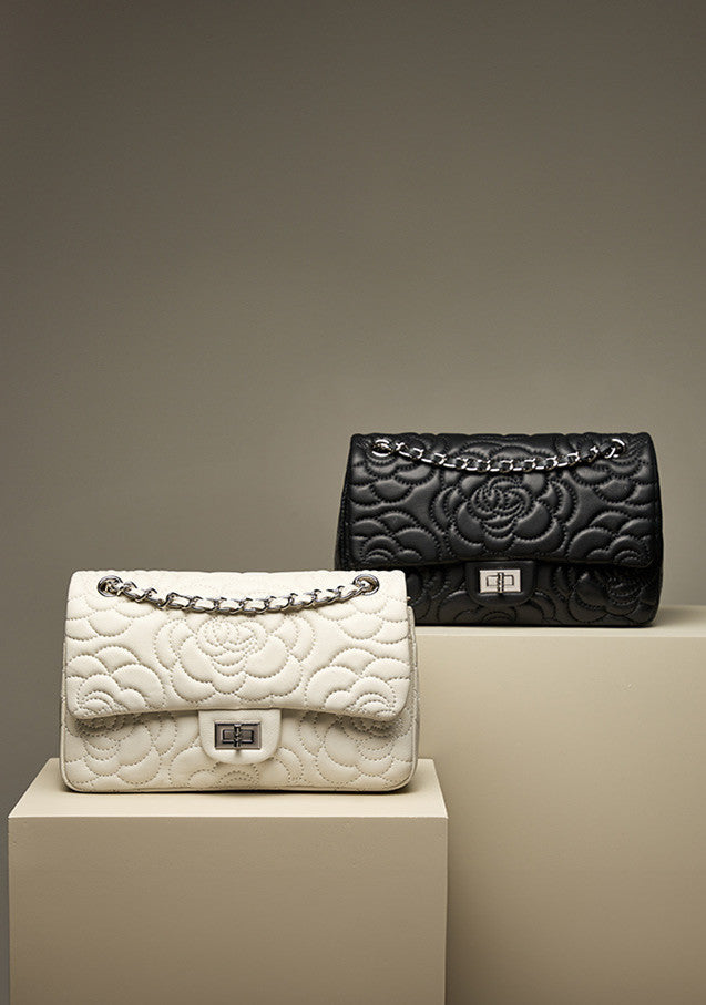 Timeless Lambskin Quilted Crossbody Bag for Women - Luxury Leather Handbag with Chain Strap, Perfect for Date Night, Office & Evening Events
