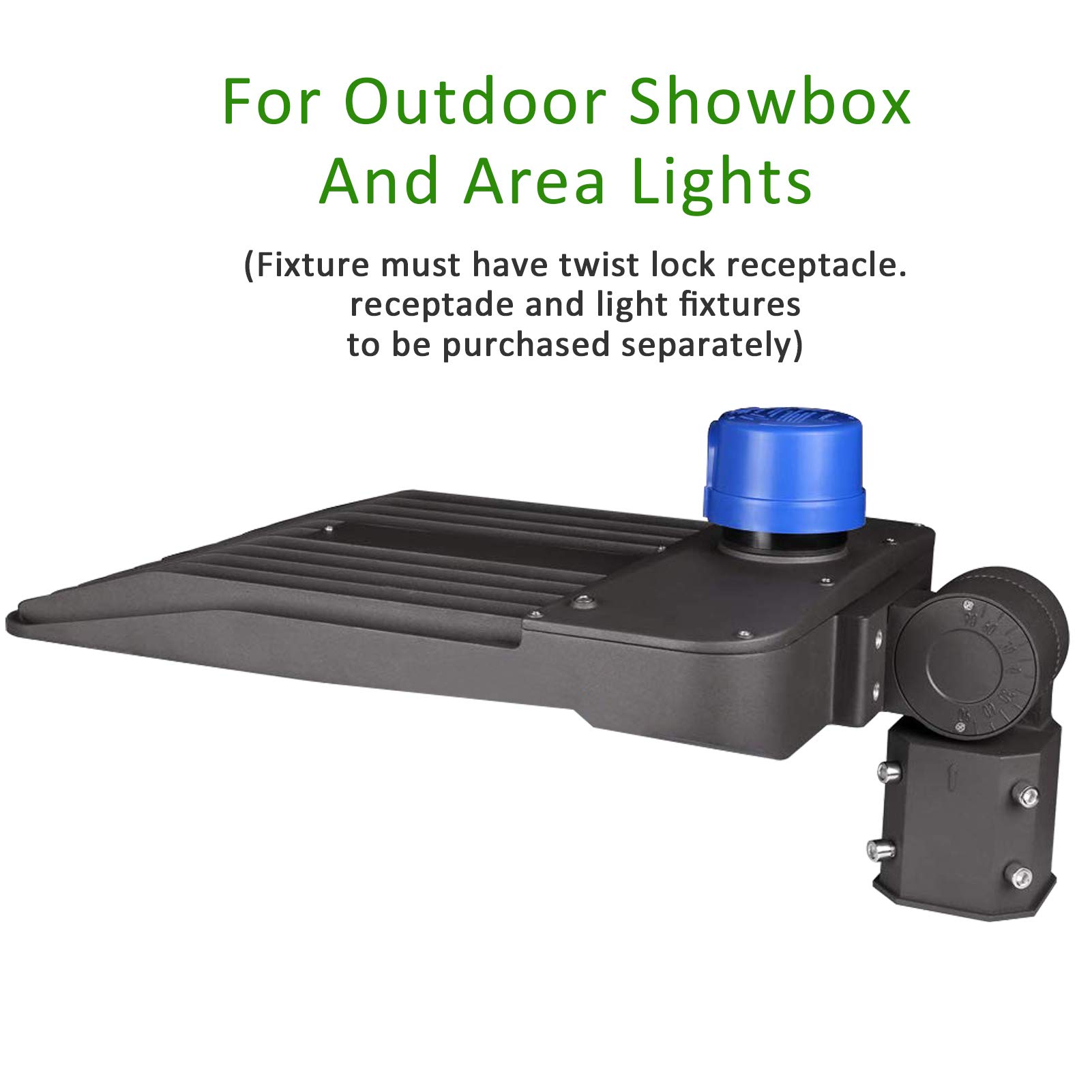 Photocell Sensor with Auto On/Off Switch - Dusk to Dawn Light Sensor for LED Barn, Area, Street & Parking Lot Lights | Weatherproof Twist Lock Design for Outdoor Lighting Control