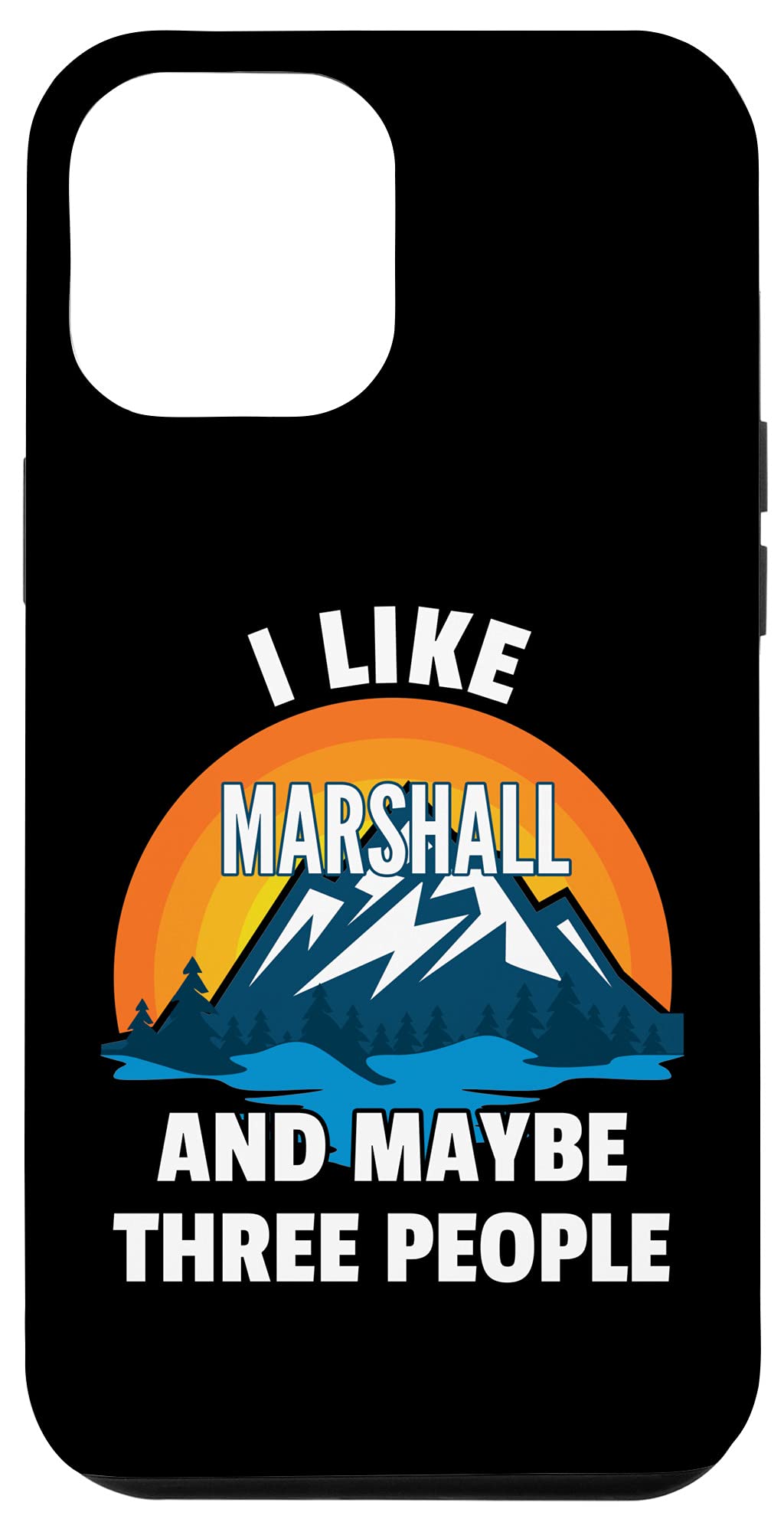 iPhone 12 Pro Max Premium Shockproof Case with Slim Design - Compatible with Wireless Charging - Perfect for Travel, Work & Everyday Protection (I Like Marshall And Maybe Three People)