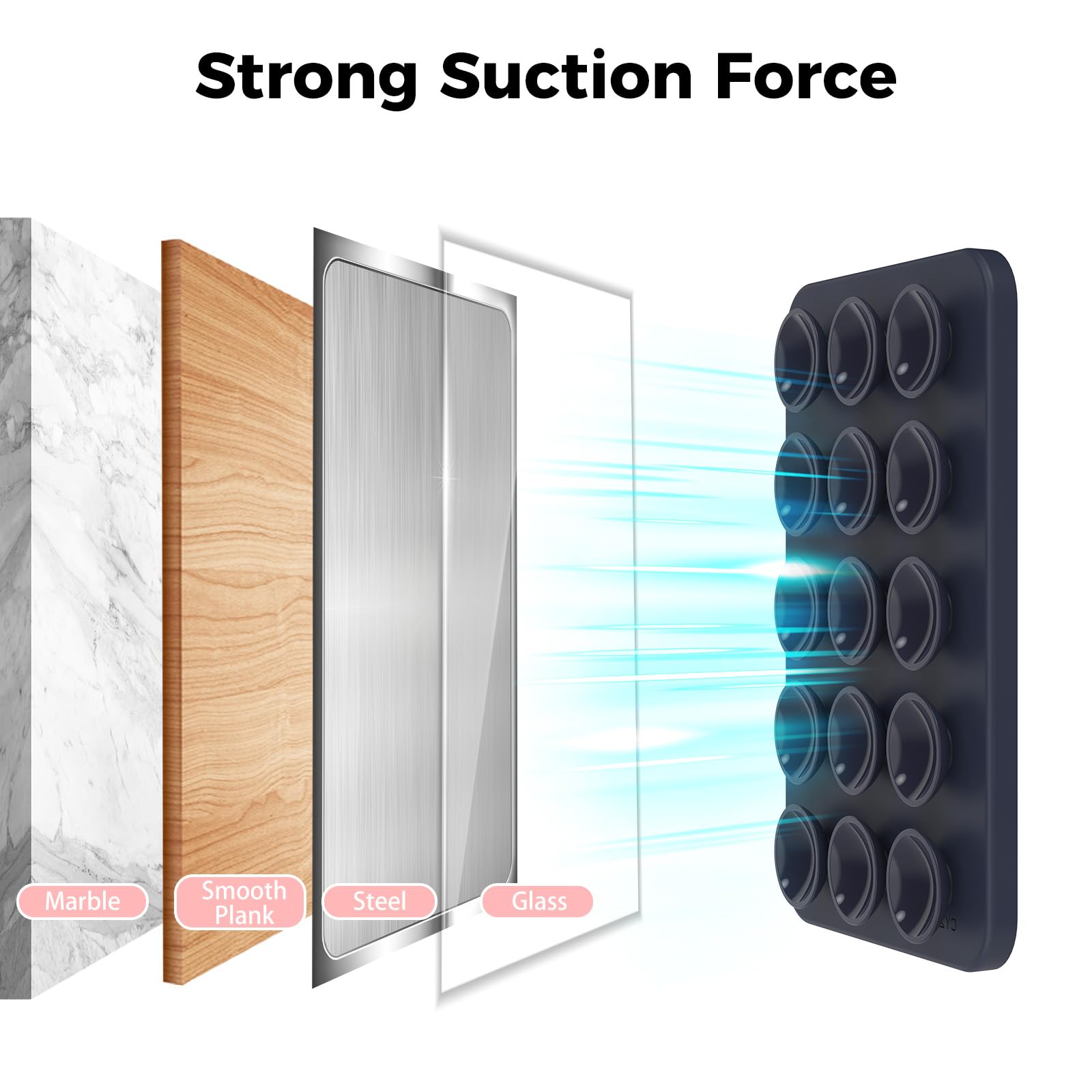 AHASTYLE Magnetic Silicone Suction Phone Case Stand for iPhone 16/15/14/13/12 Series - MagSafe Compatible Shower Phone Holder with Mirror for TikTok Videos, Selfies & Hands-Free Viewing in Car, Kitchen, Bathroom