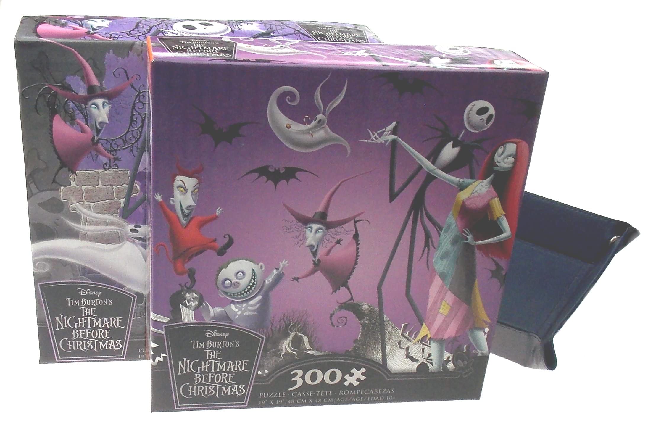 Tim Burton's The Nightmare Before Christmas 300-Piece Jigsaw Puzzle Set with Puzzle Tray | Holiday Gift for Adults & Teens | Perfect for Family Game Nights & Christmas Decor