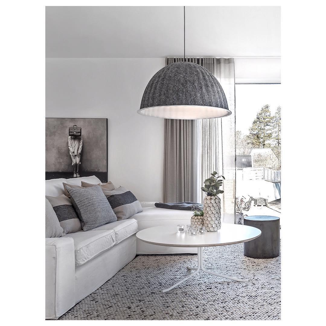 Modern Felt Harmony Pendant Light - Handmade Scandinavian Style Hanging Lamp for Dining Room, Kitchen Island, or Bedroom Lighting - Eco-Friendly Home Decor