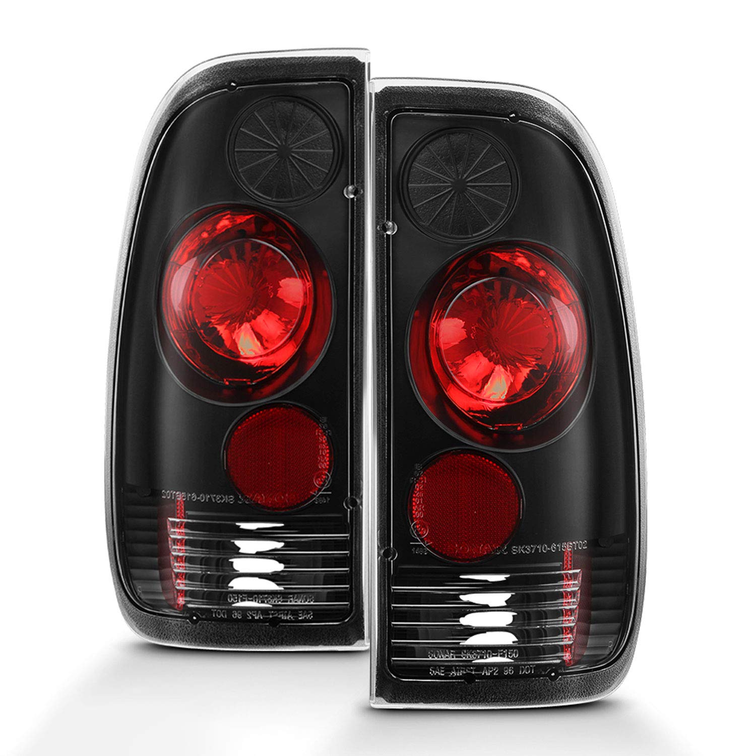 AKKON Black LED Headlights & Tail Lights for 1999-2004 Ford F250 F350 F450 F550 Super Duty - Left & Right Pair - Upgrade Your Truck Lighting for Night Driving & Off-Road Adventures