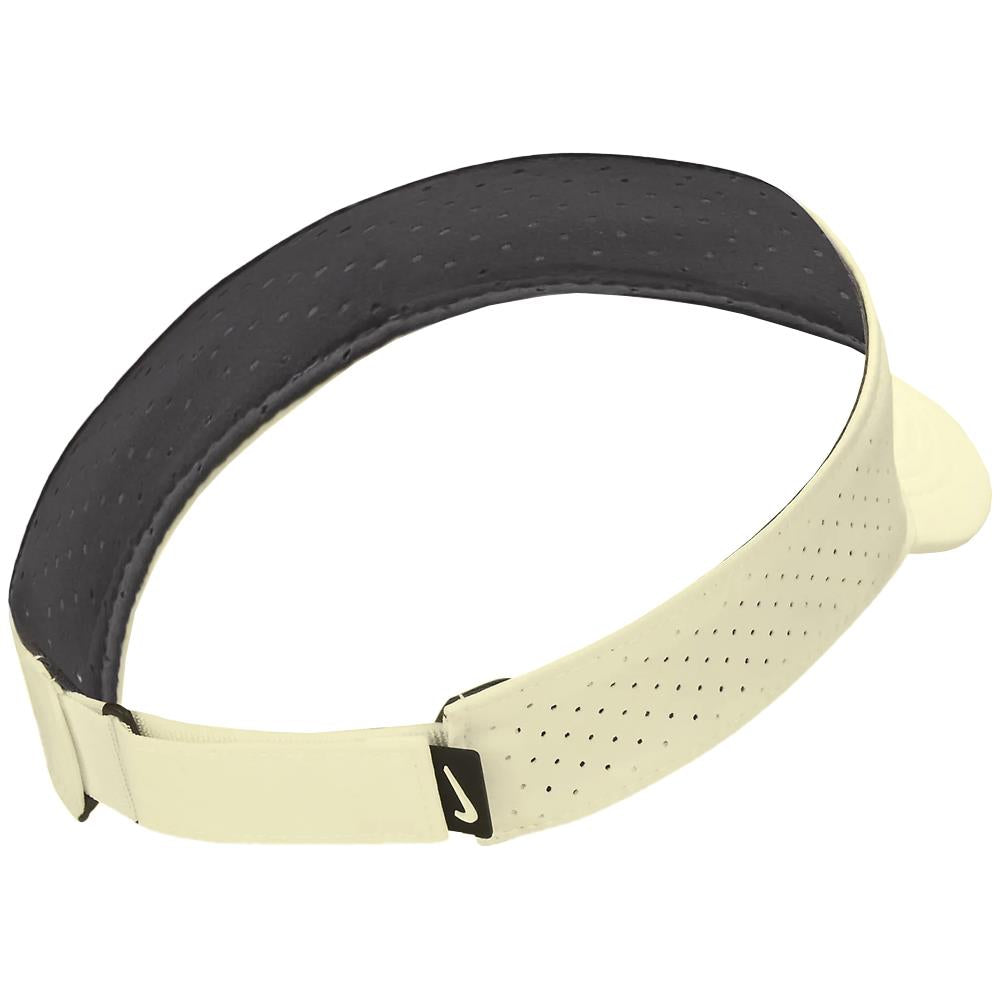 Nike Advantage Ace Visor - Coconut Milk/Black - Lightweight Tennis Sun Visor for Women & Men - Perfect for Outdoor Sports, Running, and Beach Activities