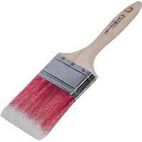 Linzer Pro Impact 4 Inch Wide Flat Polyester Blend Paint Brush - Perfect for Wall Painting, Furniture Refinishing & DIY Home Projects