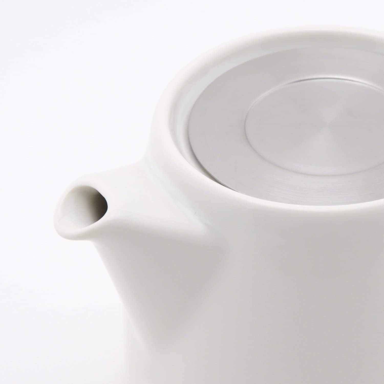FORLIFE Stump Teapot with SLS Lid and Infuser - 18oz White Ceramic Tea Pot for Loose Leaf Tea | Perfect for Home, Office & Tea Party Brewing