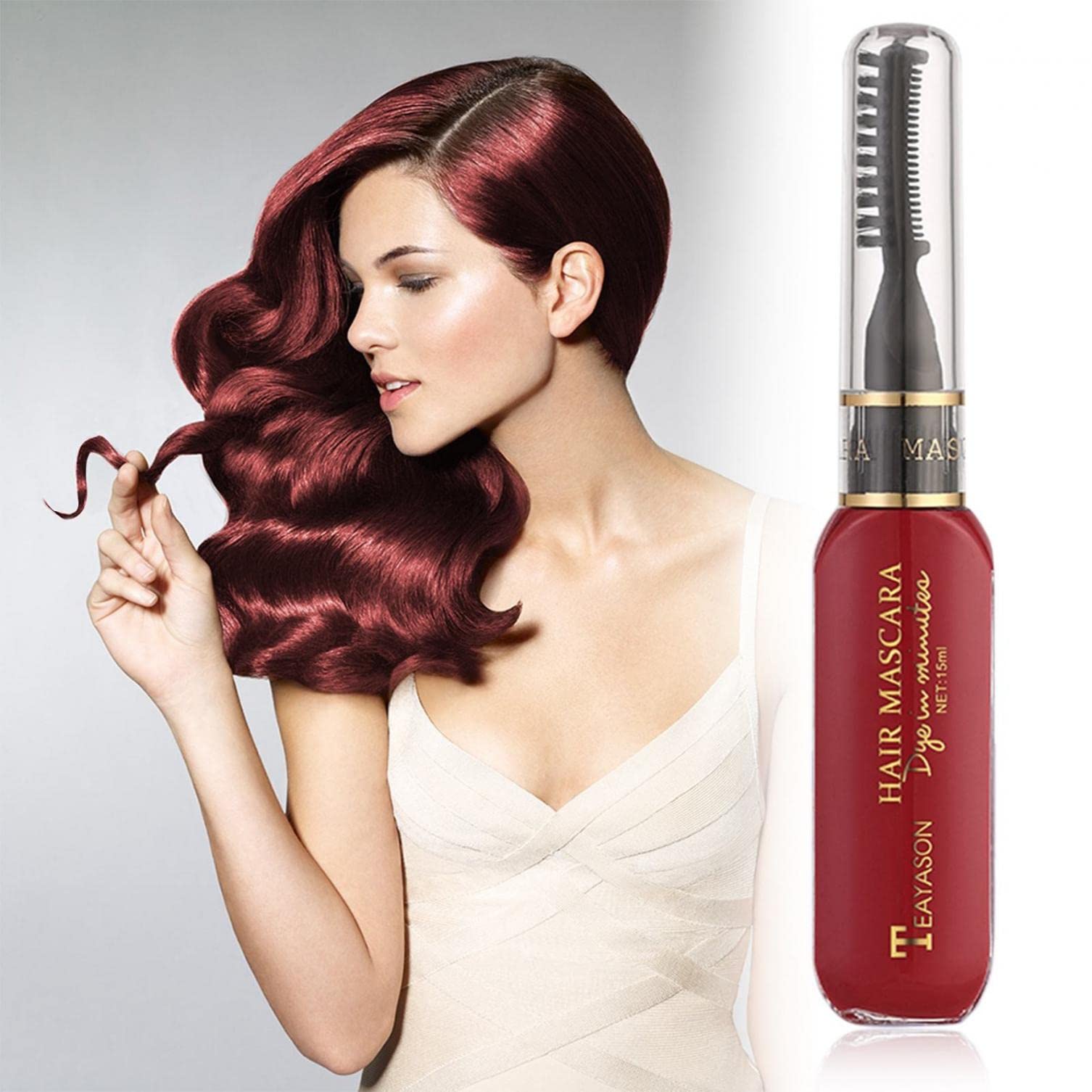 **ZITIANY Temporary Hair Mascara & Color Chalk - Wine Red | Professional Hair Dye for Girls & Kids | Non-Permanent, Easy Wash Out | Perfect for Parties, Halloween & Cosplay**