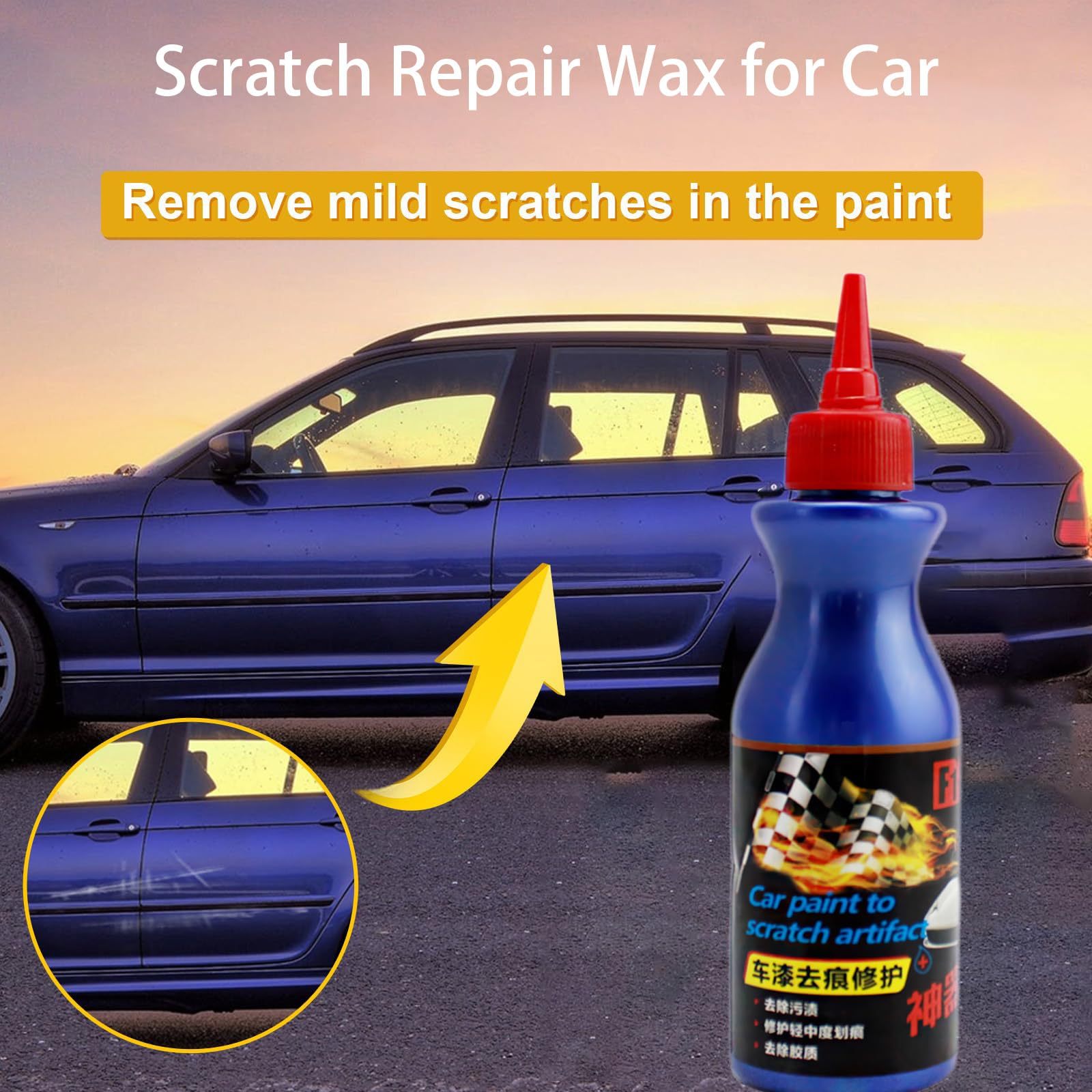 Professional Car Scratch Repair Kit - 2 Sets of Premium Car Scratch Remover Wax for Paint Scratch Repair & Restoration | Perfect for DIY Car Detailing, Minor Scratch Removal & Vehicle Surface Protection