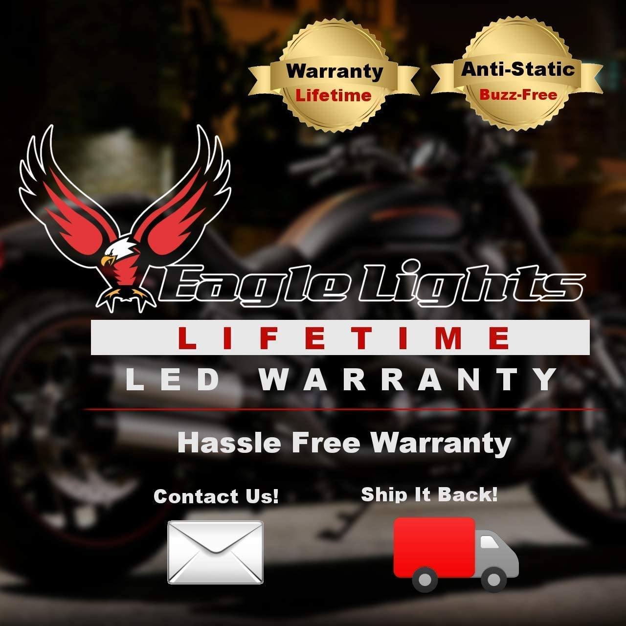 Harley Davidson Tri Glide LED Tail Brake Light Kit - Eagle Lights Flashing Strobe Safety Lights for Motorcycles - Perfect for Night Riding & Enhanced Visibility