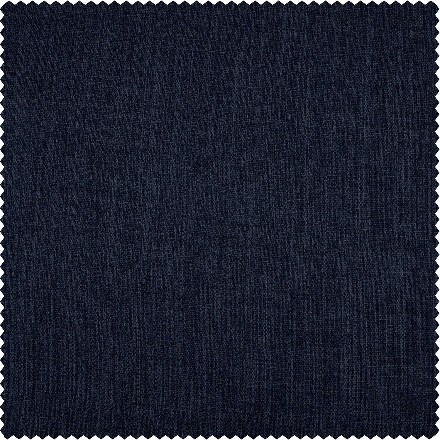 Nightfall Navy Textured Faux Linen Roman Shade - Blackout Window Treatment for Bedroom & Living Room