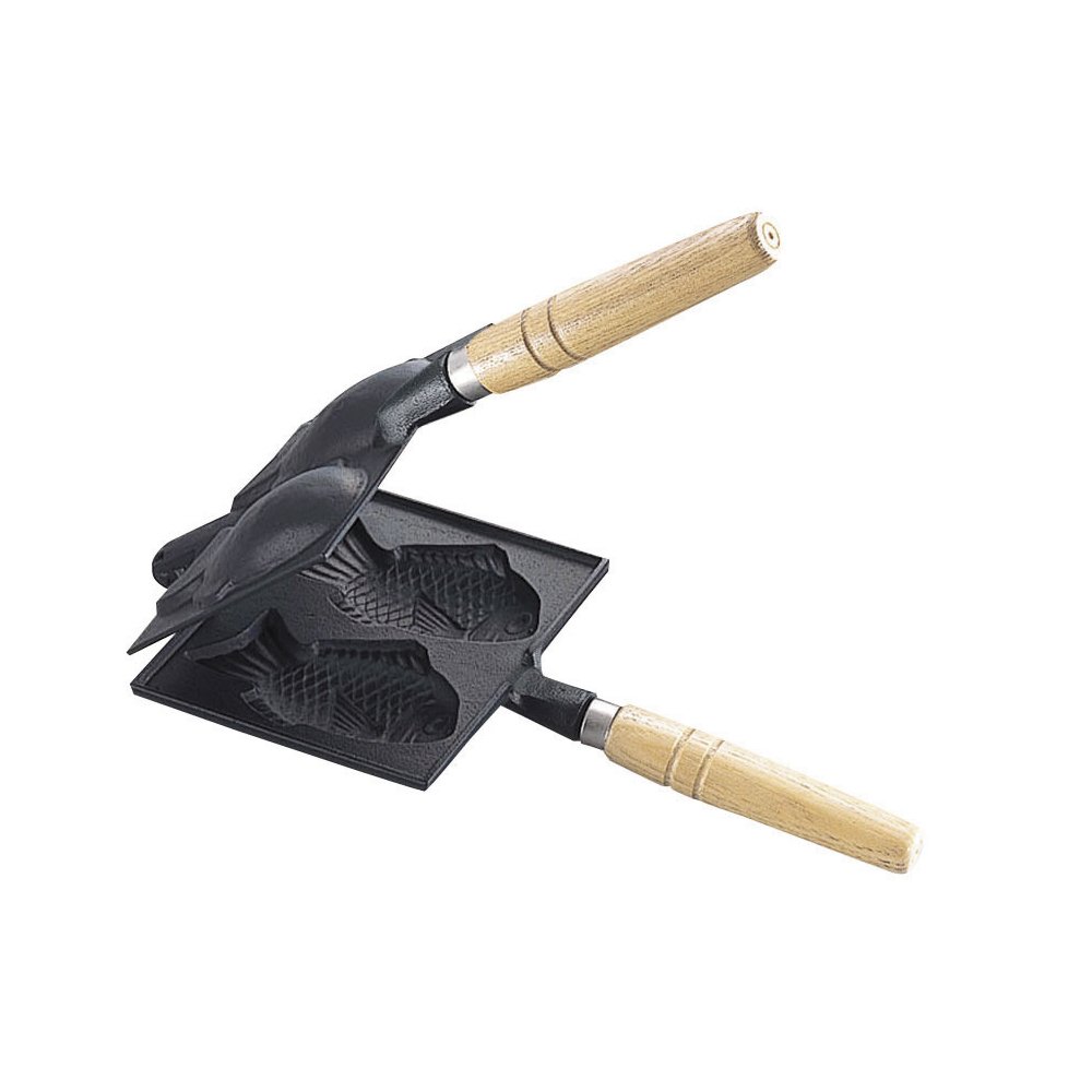 Ikenaga Iron Works Taiyaki Maker - Traditional Japanese Fish-Shaped Cast Iron Waffle Pan for Home Baking | Perfect for Making Sweet Red Bean Pancakes, Desserts & Snacks | Great Gift for Japanese Food Lovers