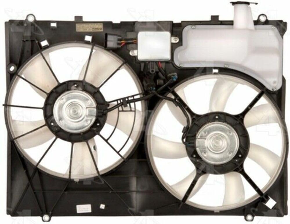 Four Seasons Dual Radiator and Condenser Fan Assembly 76195 - High Performance Cooling Fan for Cars, Trucks & SUVs - Perfect for Engine Cooling and AC System Maintenance