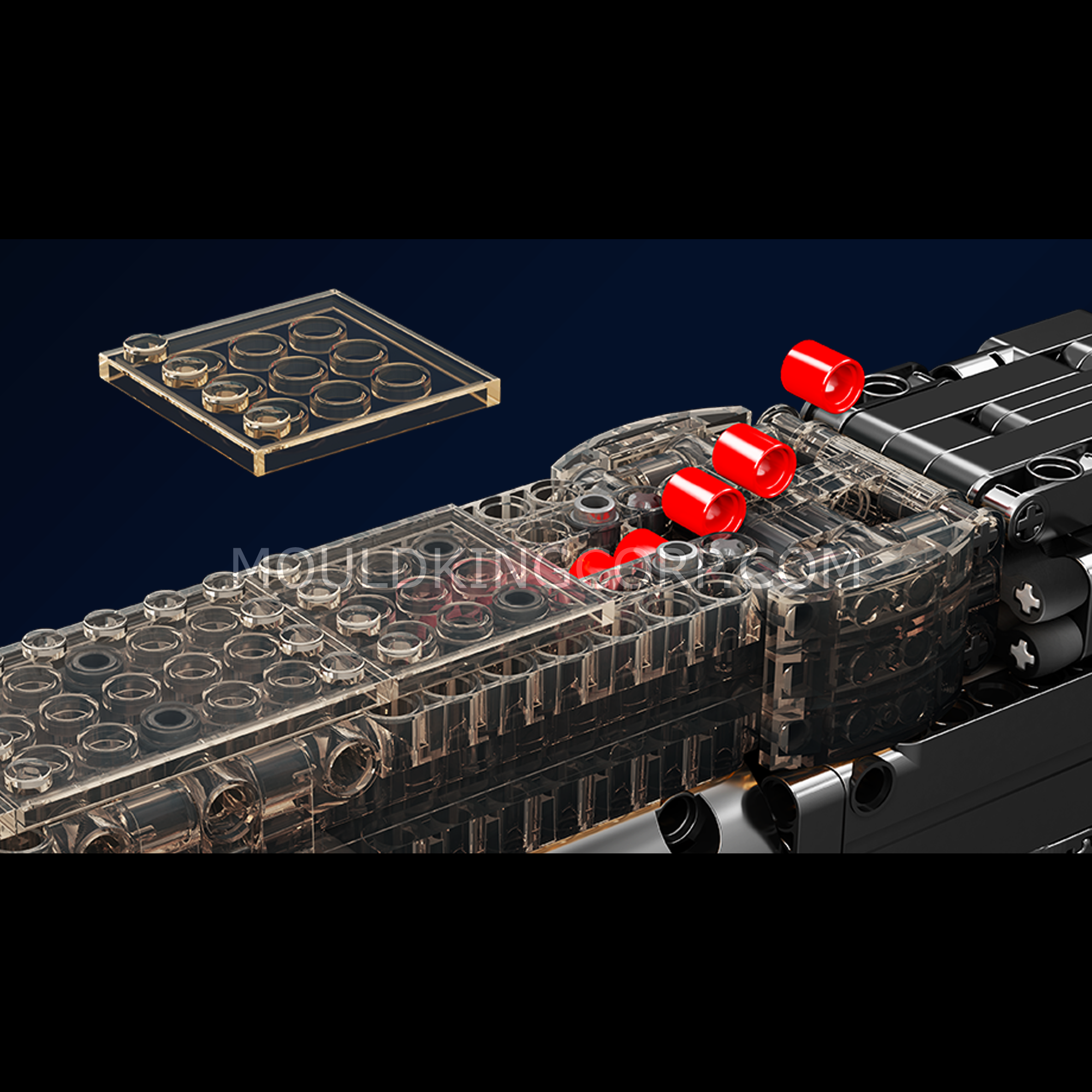 Mould King 14018S P90 Submachine Gun Building Blocks Set - 1,589 Pieces | Realistic Model Kit for Adults & Teens | Perfect for Collectors, Military Enthusiasts & DIY Projects