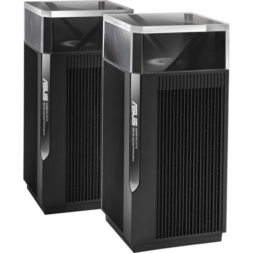 ASUS ZenWiFi Pro ET12 AXE11000 Tri-Band WiFi 6E Mesh System (2-Pack) - Whole Home Coverage for Gaming, Streaming & Smart Devices | 11000Mbps Speed | Easy Setup
