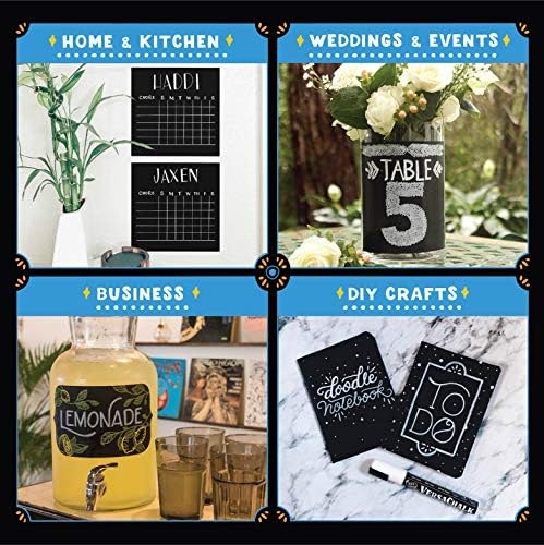 VersaChalk White Liquid Chalk Markers - 10 Pack with 5mm Bold Tip | Erasable & Washable Chalkboard Pens for Blackboards, Windows, Glass & Non-Porous Surfaces | Perfect for Restaurant Menus, Classroom Teaching, Retail Signs & DIY Home Decor