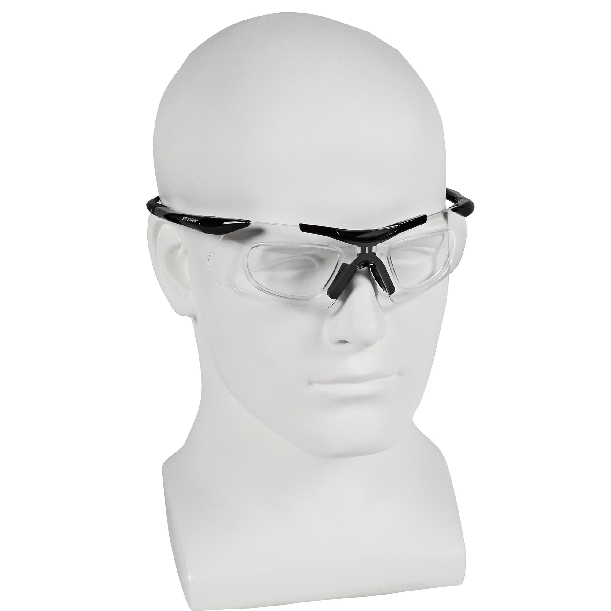 KleenGuard V60 Nemesis Safety Glasses with Rx Inserts (38503) - Clear Anti-Fog Lenses, Black Frame - 12 Pairs/Case - Ideal for Construction, Lab Work & Industrial Safety