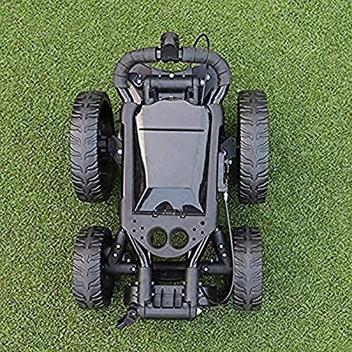 4 Wheel Golf Push Cart - Foldable Golf Trolley with Hand Brake, Drink Holder & Multi-Function Panel | Lightweight Push Pull Golf Cart for Men & Women | Perfect for Golf Courses, Driving Ranges & Outdoor Practice