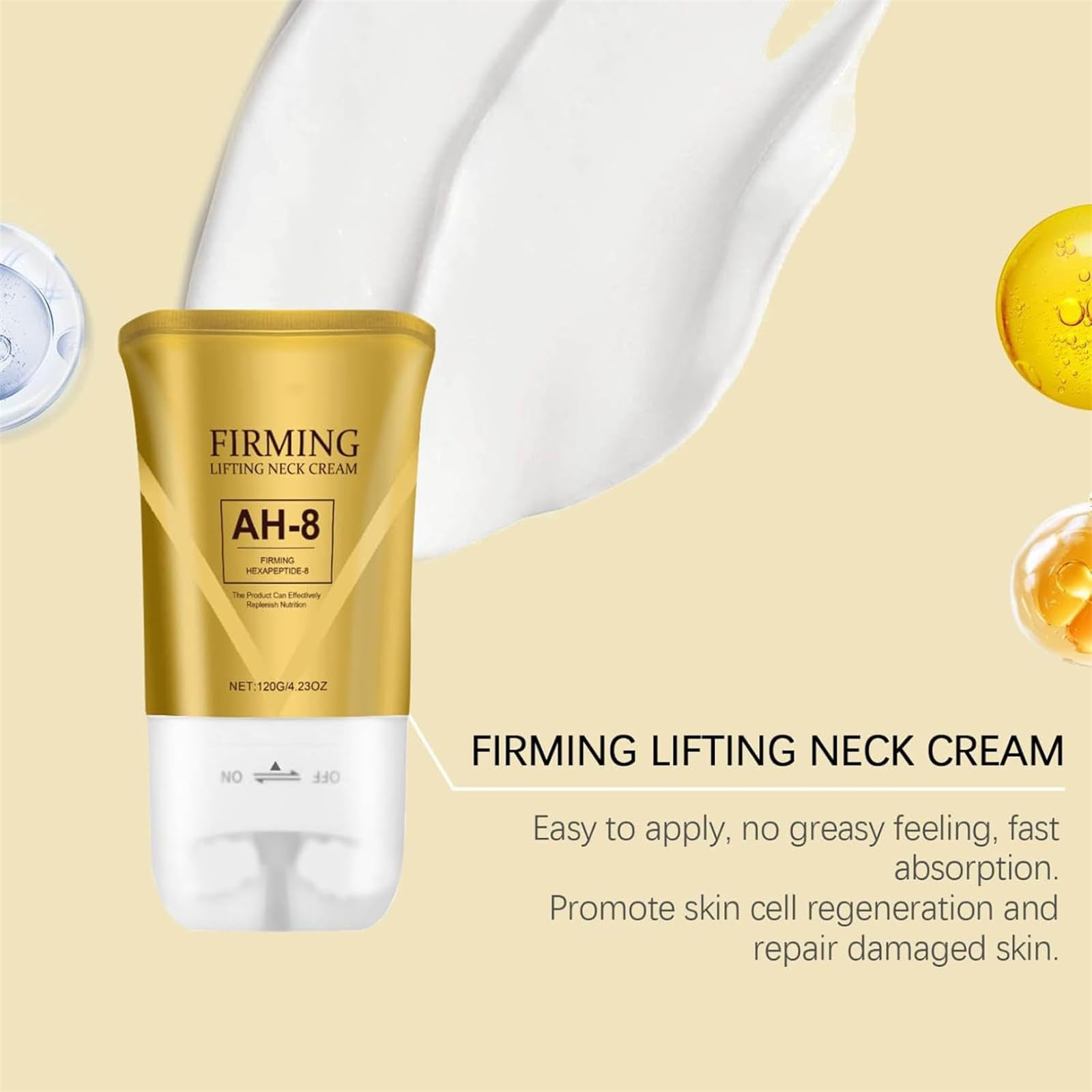 Firming Neck Cream for Sagging Skin - Tighten & Lift - Moisturizing Body Care for Daily Use