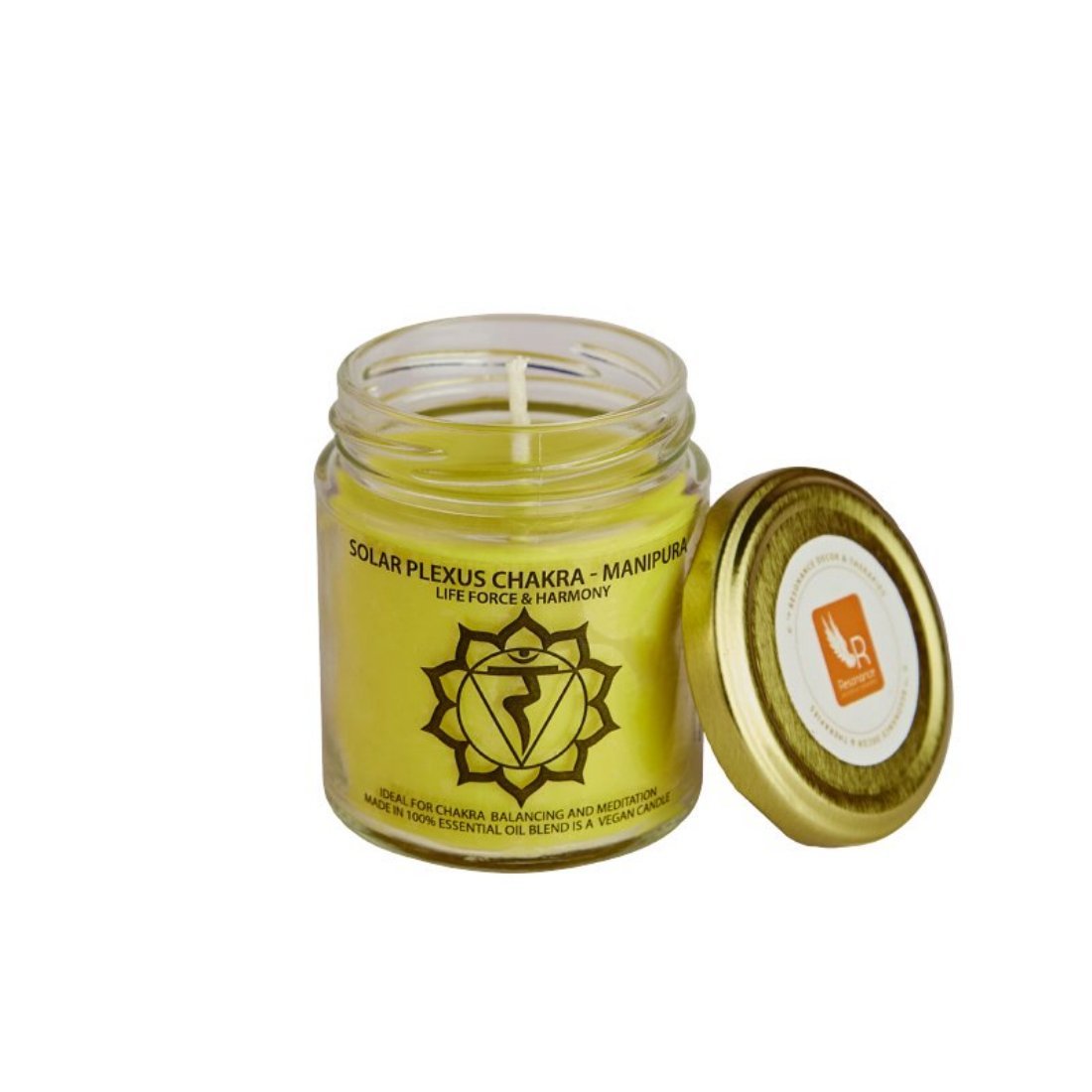 RESONANCE Seven Chakra Meditation Set - Natural Wax Medium Jar Candle for Yoga, Reiki Healing & Spiritual Relaxation