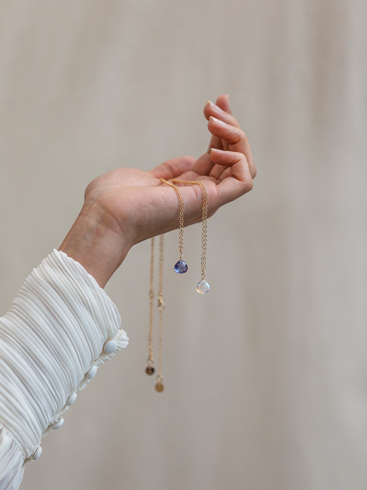 Wanderlust Life 14K Gold Chain Pendant Necklace with Genuine Rainbow Moonstone - Perfect for Boho Jewelry Lovers & Everyday Layering