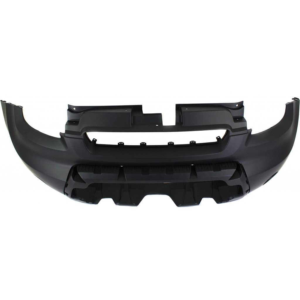 Kia Soul Bumper Cover Replacement 2010-2011 | Front Center Primed 2-Piece Type A (Part# KI1000147/865112K000) | Durable Auto Body Repair for Collision Damage & Vehicle Protection