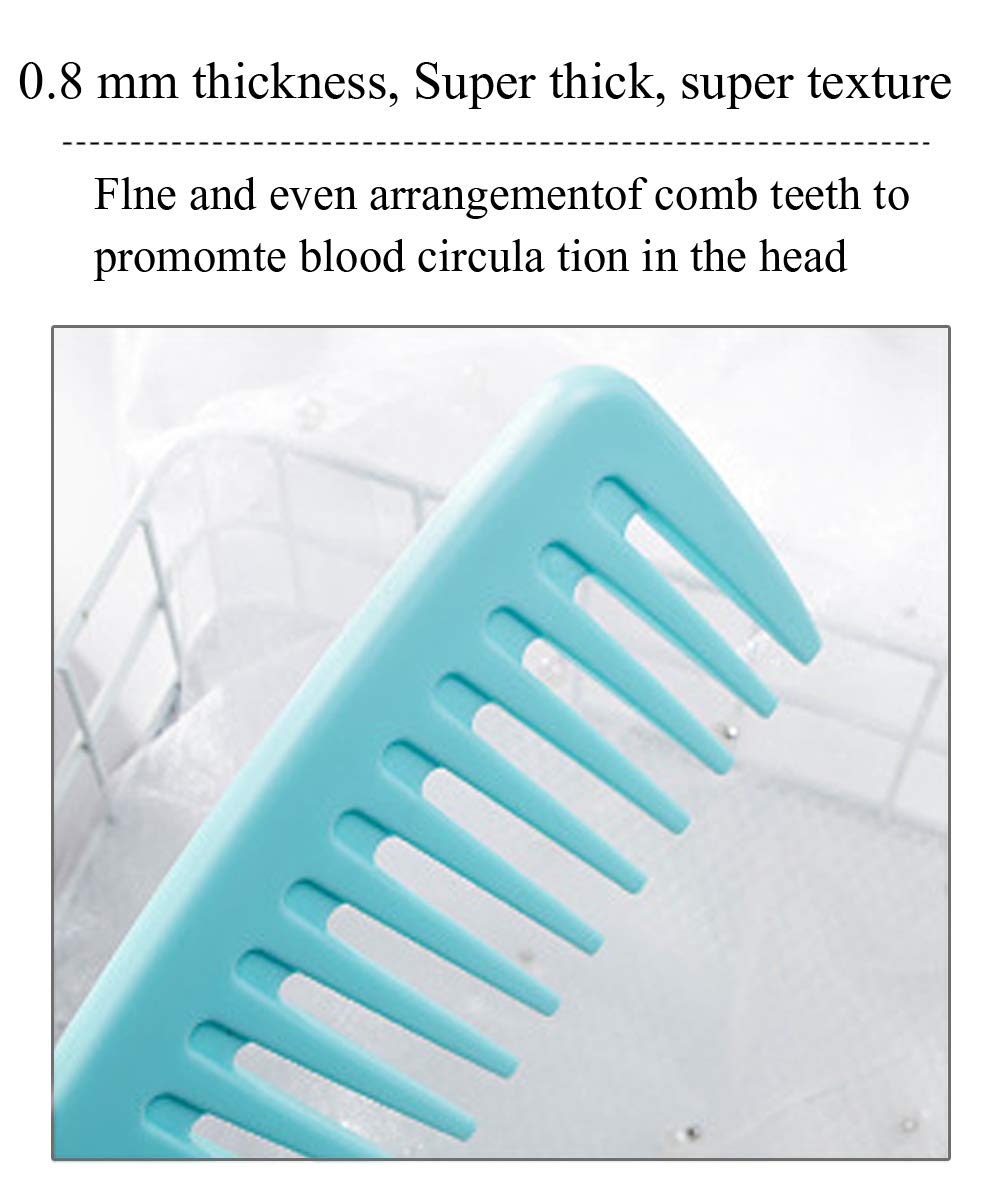 **Wide Tooth Comb for Detangling Hair - Premium Durable Large Hair Brush for Curly, Long & Wet Hair - Gentle Styling & Knot-Free Care (Blue) - Perfect for Salon, Travel & Home Use**