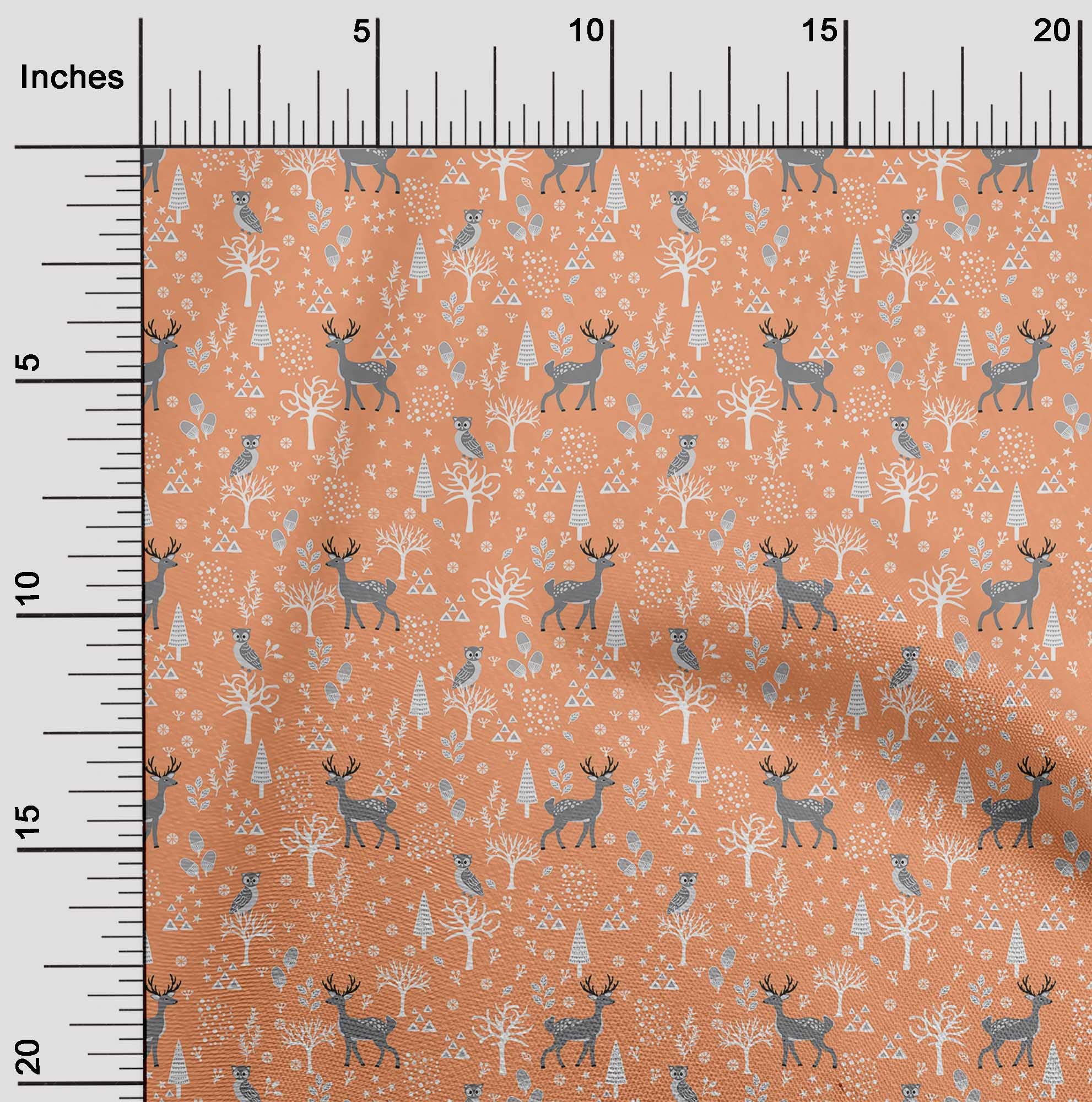 oneOone Rayon Orange Animal Print Fabric by The Yard - 56 Inch Wide for DIY Clothing, Sewing Projects & Home Decor | Soft, Durable & Easy to Sew