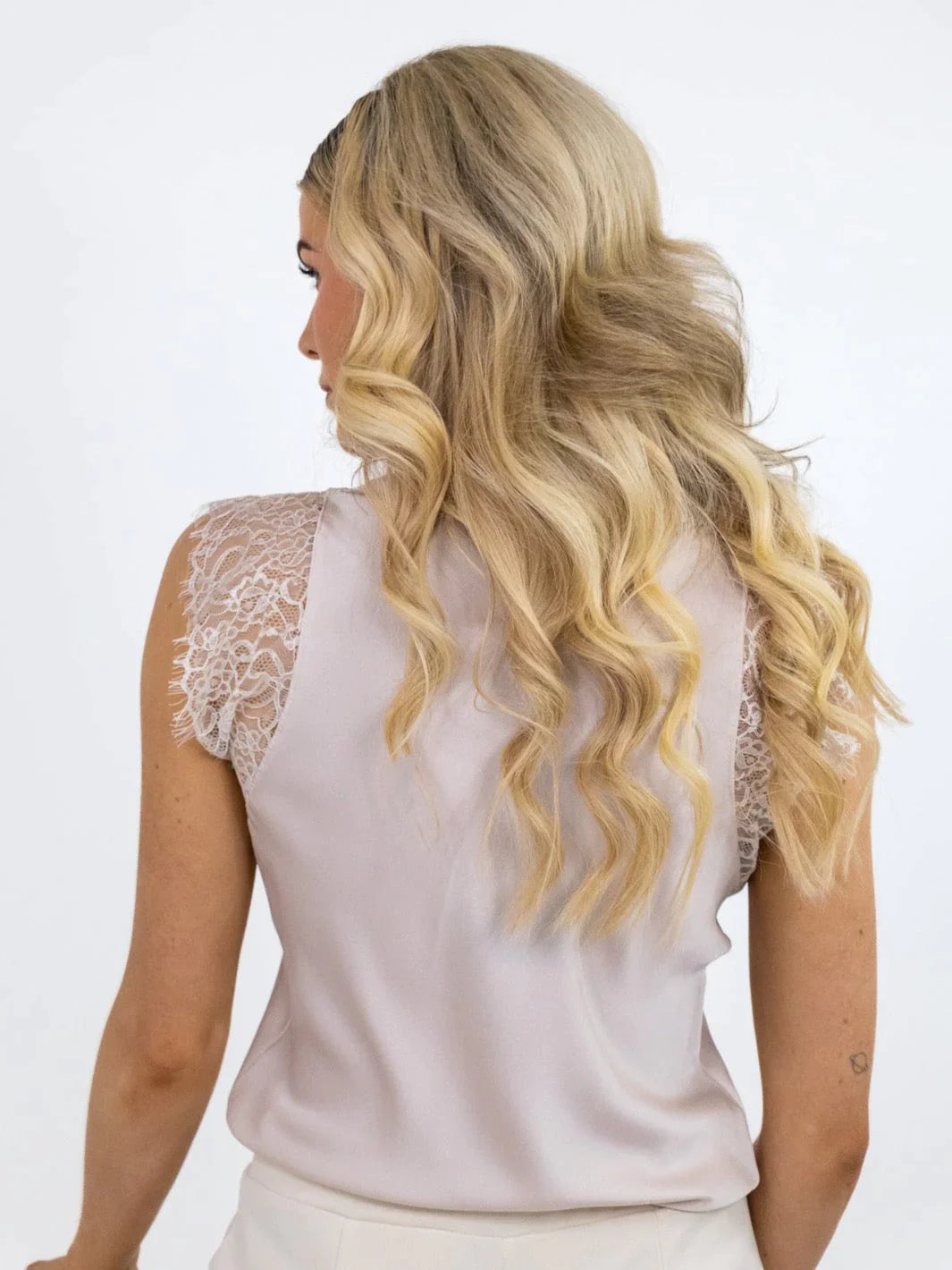 Lauren Women's Cami Top - Elegant Champagne Sleeveless Blouse for Casual Wear, Layering & Night Out