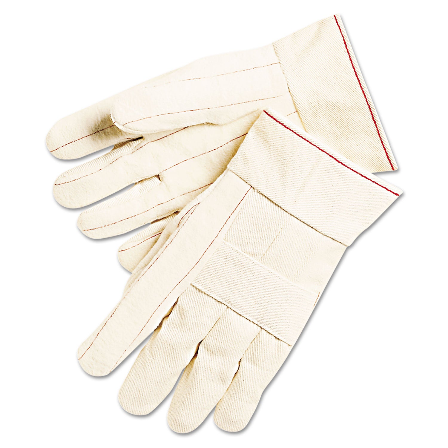 1000 Series Heavy Duty Canvas Double Palm Work Gloves with PVC Dots - Men's Industrial Safety Gloves for Construction, Landscaping & Hot Mill Work