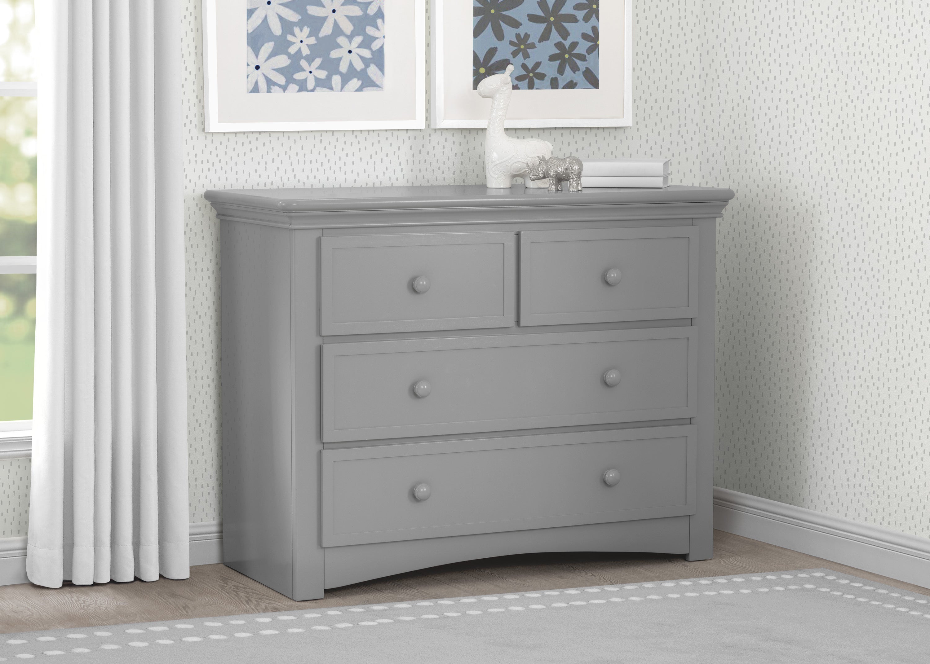 4 Drawer Dresser - Modern Wooden Chest of Drawers for Bedroom Storage & Organization | Perfect for Clothes, Accessories & Home Decor