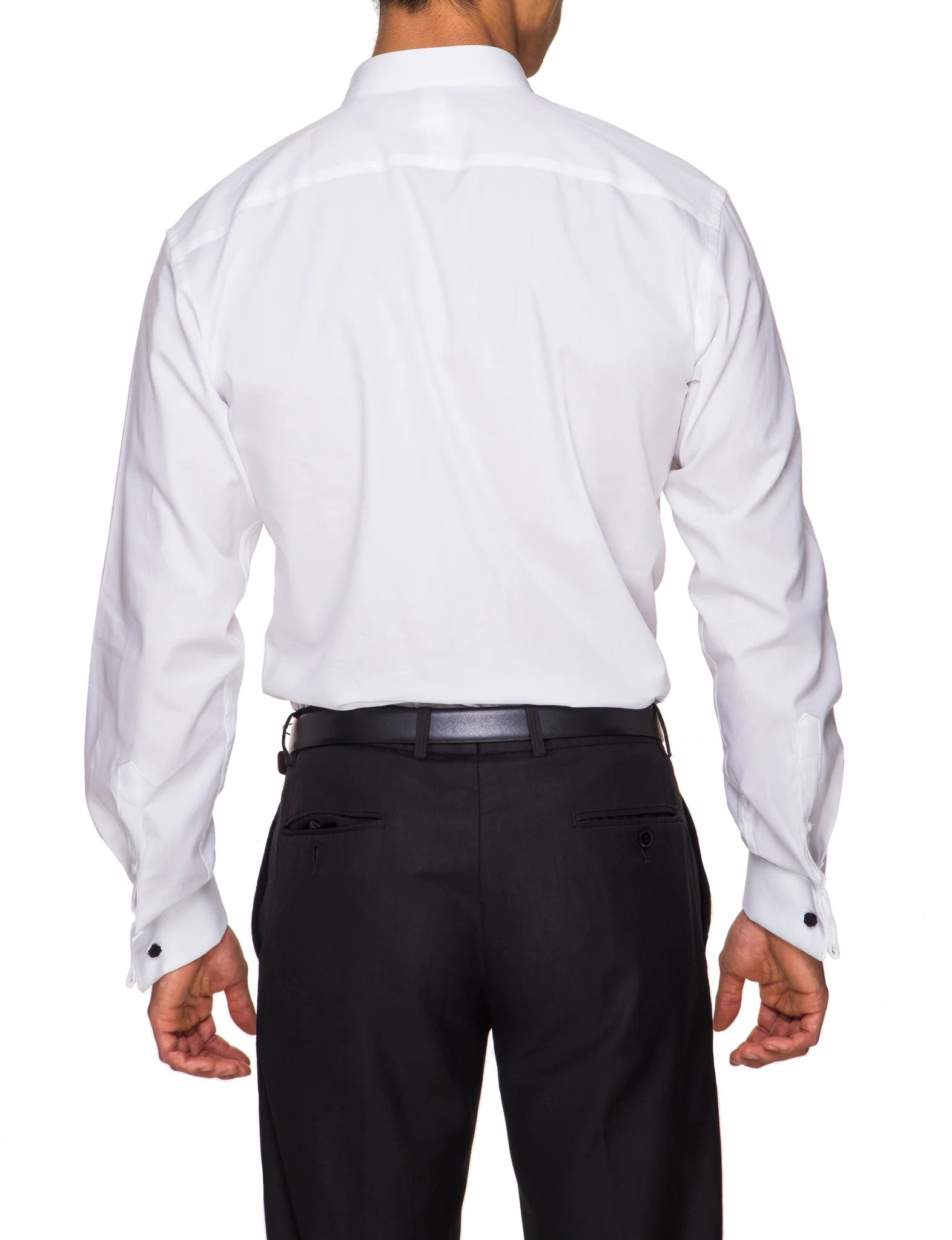 ABELARD Marcella Stud Wing Dinner Shirt for Men - Double Cuff Classic Fit Formal White Shirt | Perfect for Weddings, Parties & Black Tie Events