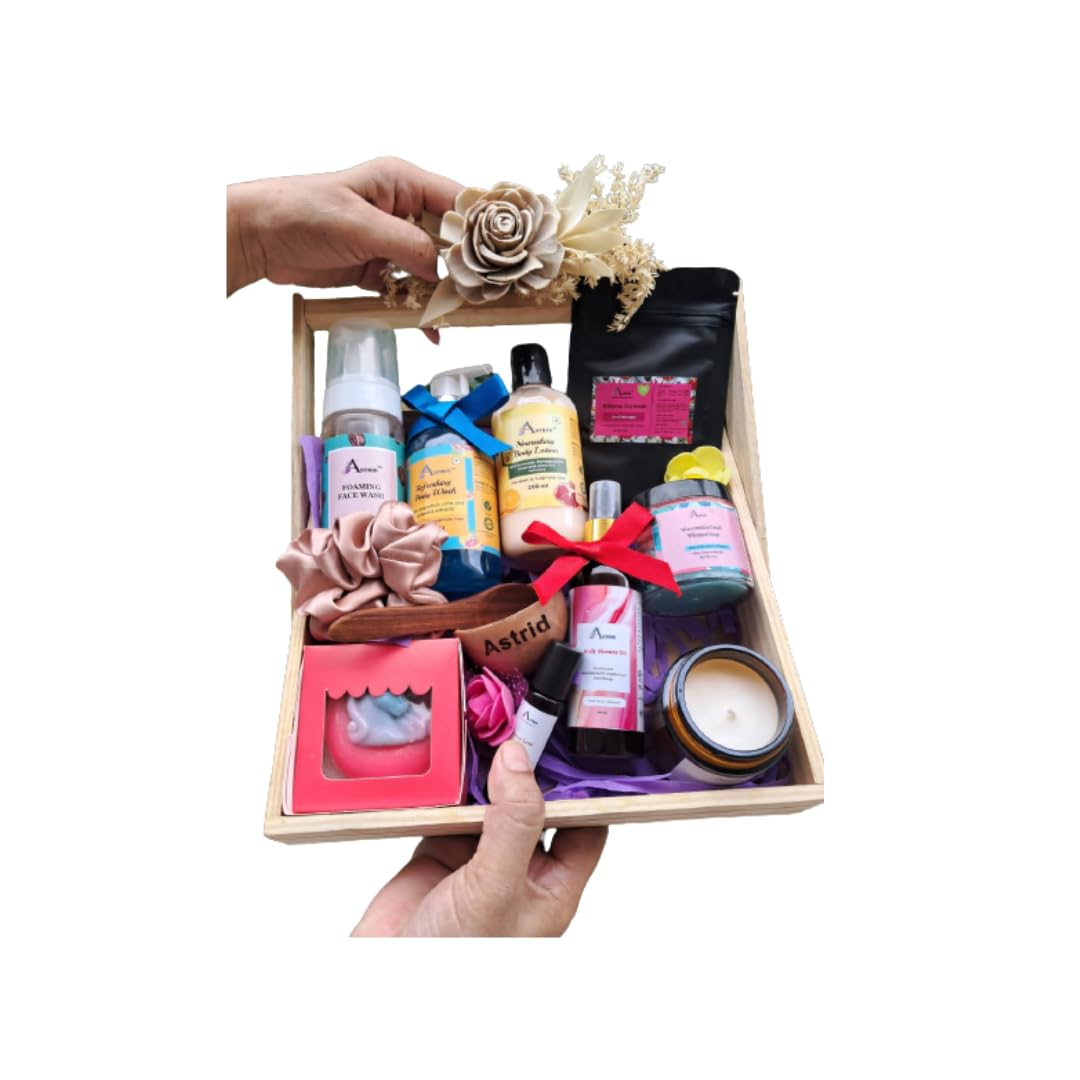 Astrid Aromatherapy Gift Box - Luxury Spa & Wellness Hamper for Her & Him | Paraben & Sulfate-Free Bath & Body Care Package | Perfect for Mother's Day, Self-Care & Relaxation | All Skin Types