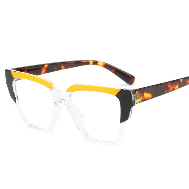 CCspace Women's Full Rim Square TR90 Titanium Eyeglasses 56855 - Lightweight & Durable Frame for Work, Reading & Everyday Fashion