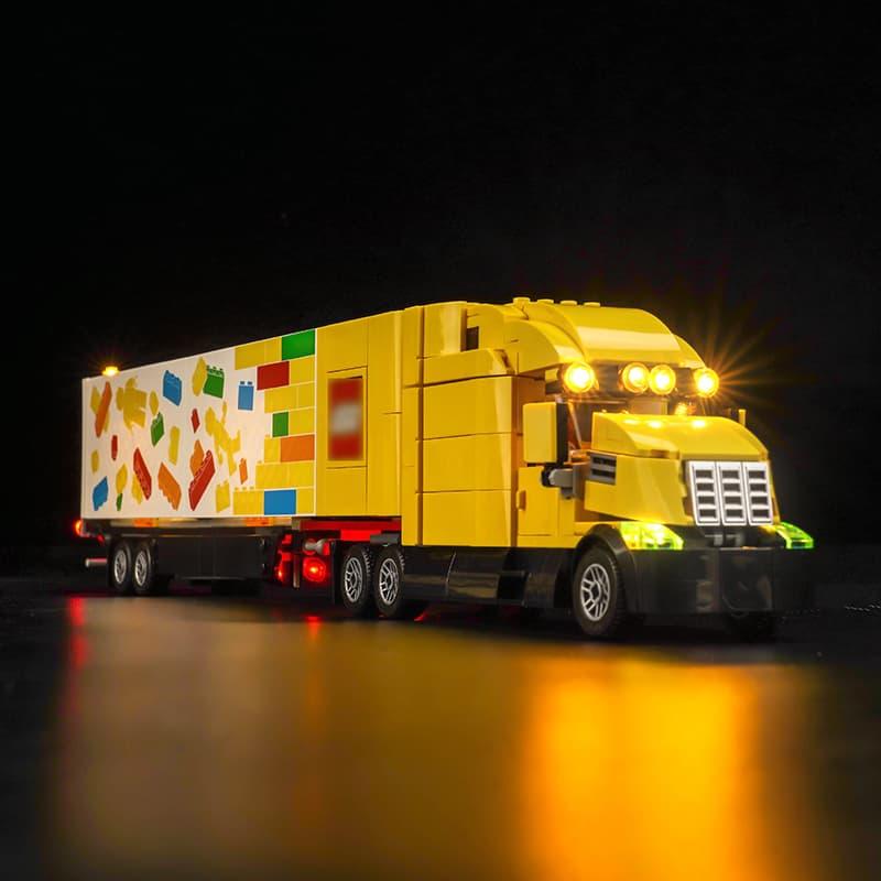 LEGO City Yellow Delivery Truck 60440 Light Kit - Compatible with LEGO Sets - DIY Lighting for LEGO Models - Perfect for Display & Nighttime Play