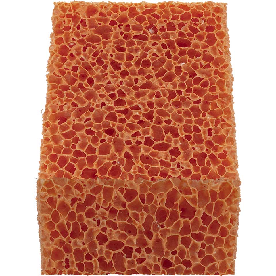 Kryolan Orange Rubber Pore Sponge - Professional Makeup Blender for Foundation & Concealer - Perfect for Beauty Salon, Theater & Film Makeup Application
