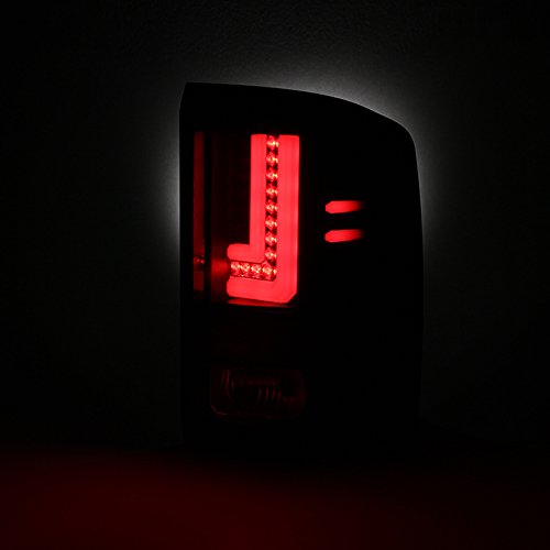 AKKON L-Shape LED Light Tube Tail Lights Brake Lamp Assembly Pair for 16-18 GMC Sierra 1500 - Black Bezel Design, Durable & Bright LED Lighting - Perfect for Night Driving, Off-Road Adventures & Custom Truck Upgrades
