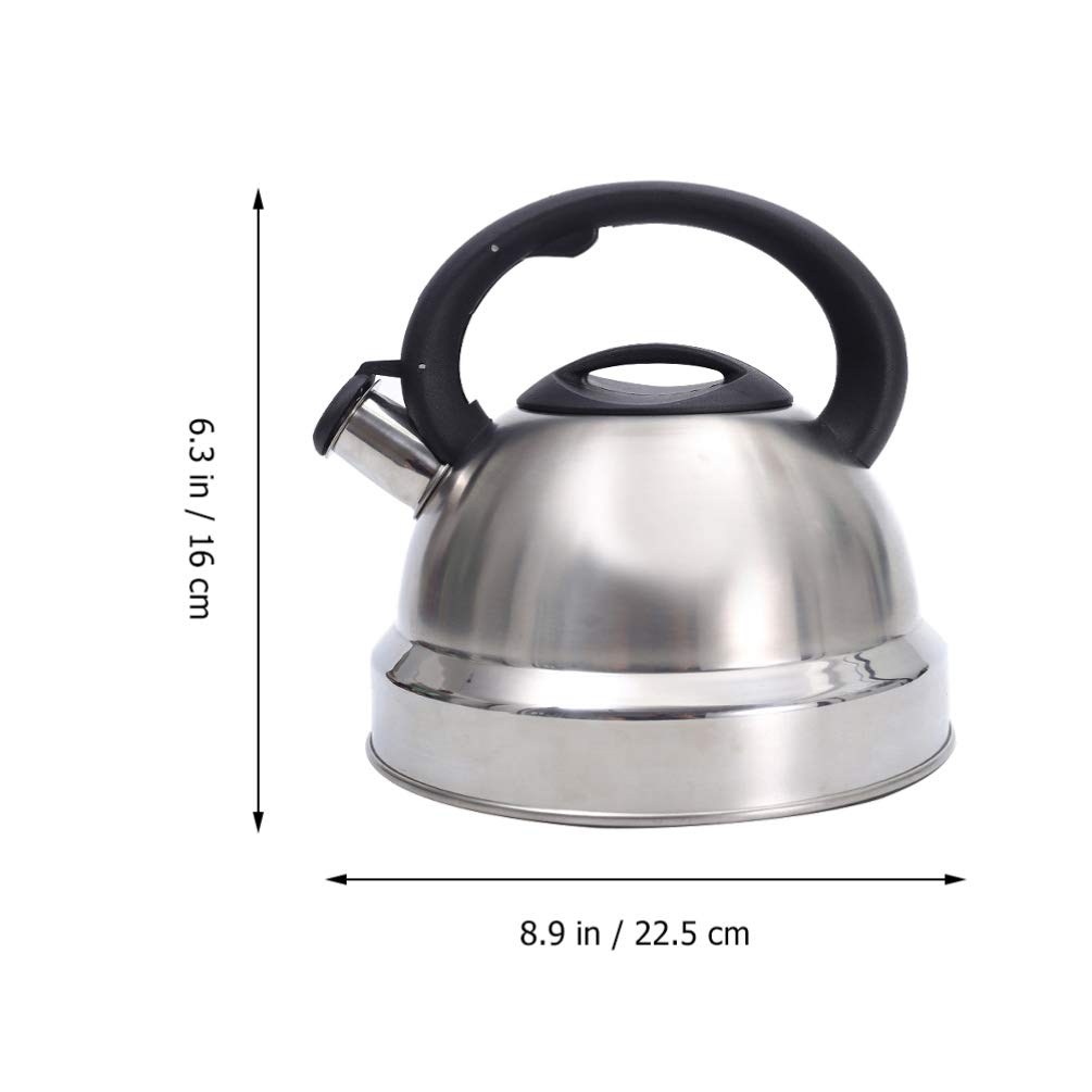 Premium Stainless Steel Whistling Tea Kettle - 2.5QT Thickened Bottom for Fast Boiling, Durable & Safe for Stovetop Use - Perfect for Tea, Coffee & Hot Water - Ideal for Home, Office & Camping