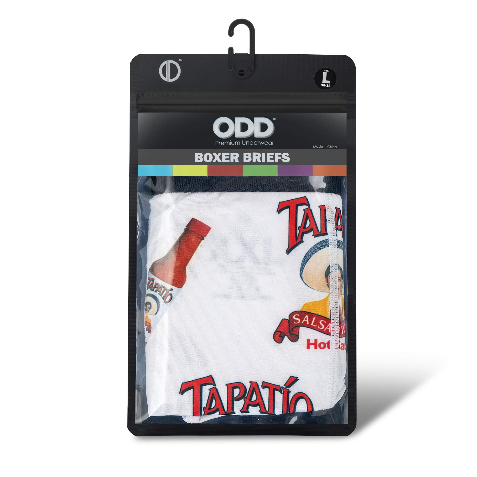 Odd Sox Men's Funny Boxer Briefs with Condiments & Hot Sauce Prints - Comfortable Underwear for Casual Wear, Gifts & Everyday Use