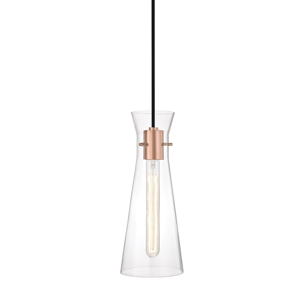 Anya Modern 1-Light Pendant Lamp - Sleek Minimalist Ceiling Light Fixture for Dining Room, Kitchen Island or Bedroom Lighting