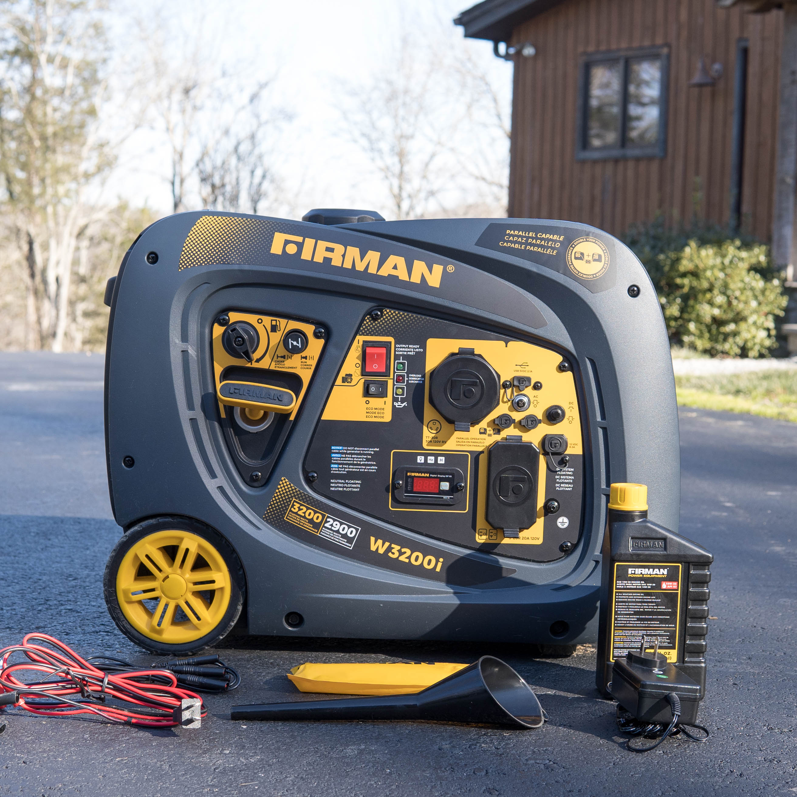 3200W Portable Inverter Generator with Recoil Start - Quiet, Reliable Power for Camping, RV Trips & Emergency Backup