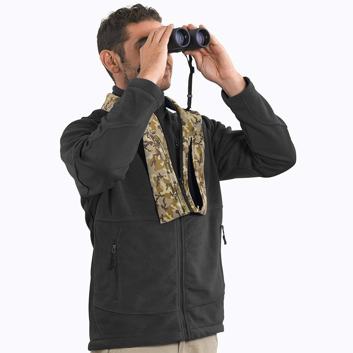 Miggo Strap and Wrap Binocular Case - Black | Waterproof Protective Cover for Hiking, Bird Watching & Outdoor Adventures