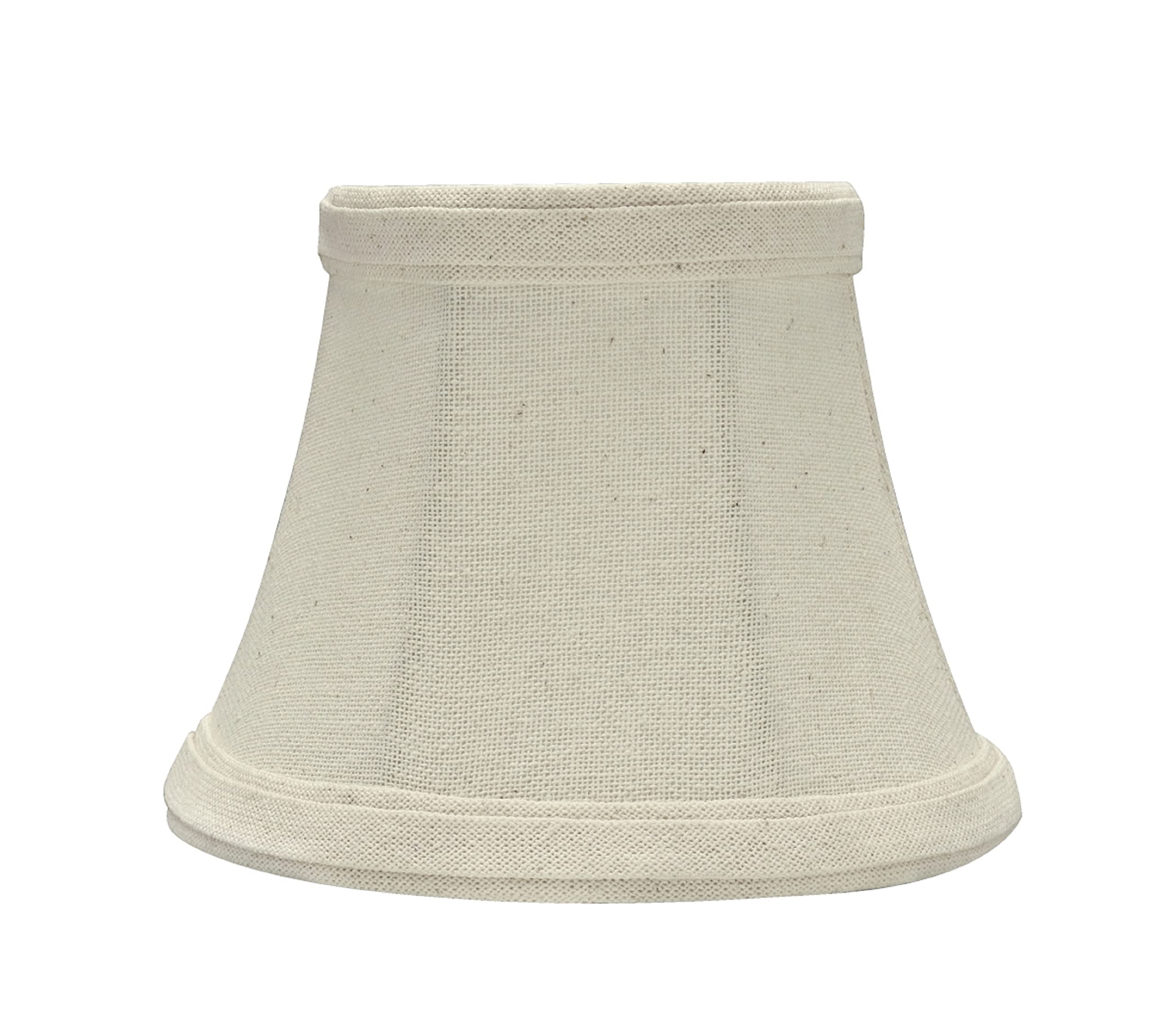 Aspen Creative 30004 Small Bell Shape Chandelier Clip-On Lamp Shade (1 Pack) - Ivory Transitional Design, 5