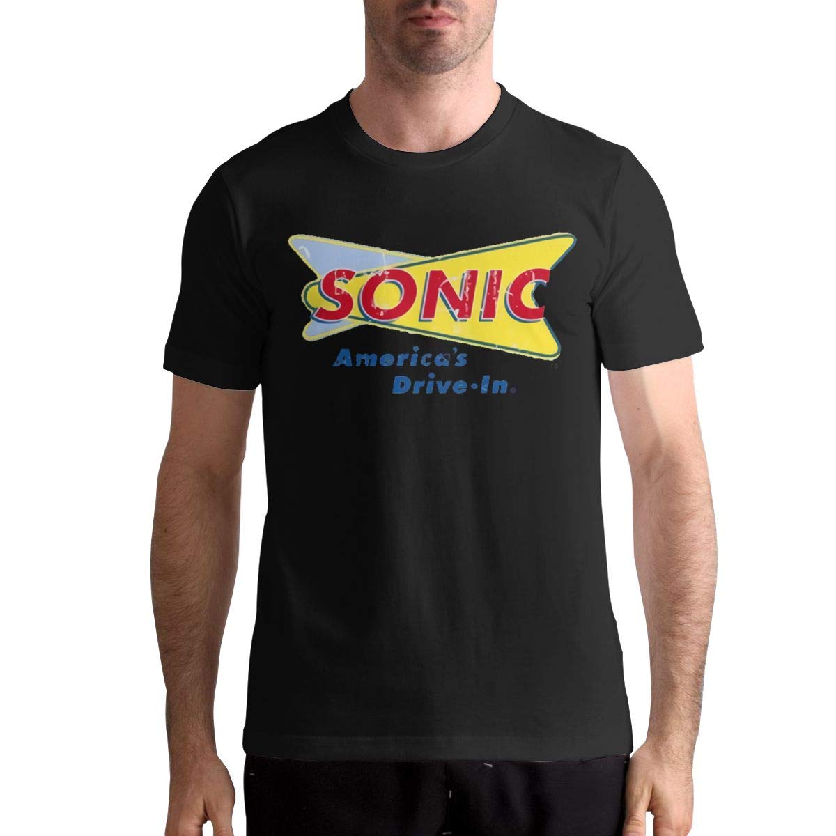 Funny Sonic Drive-In Music Band T-Shirt for Men - Black Cotton Graphic Tee | Casual Wear, Concerts & Fan Gifts