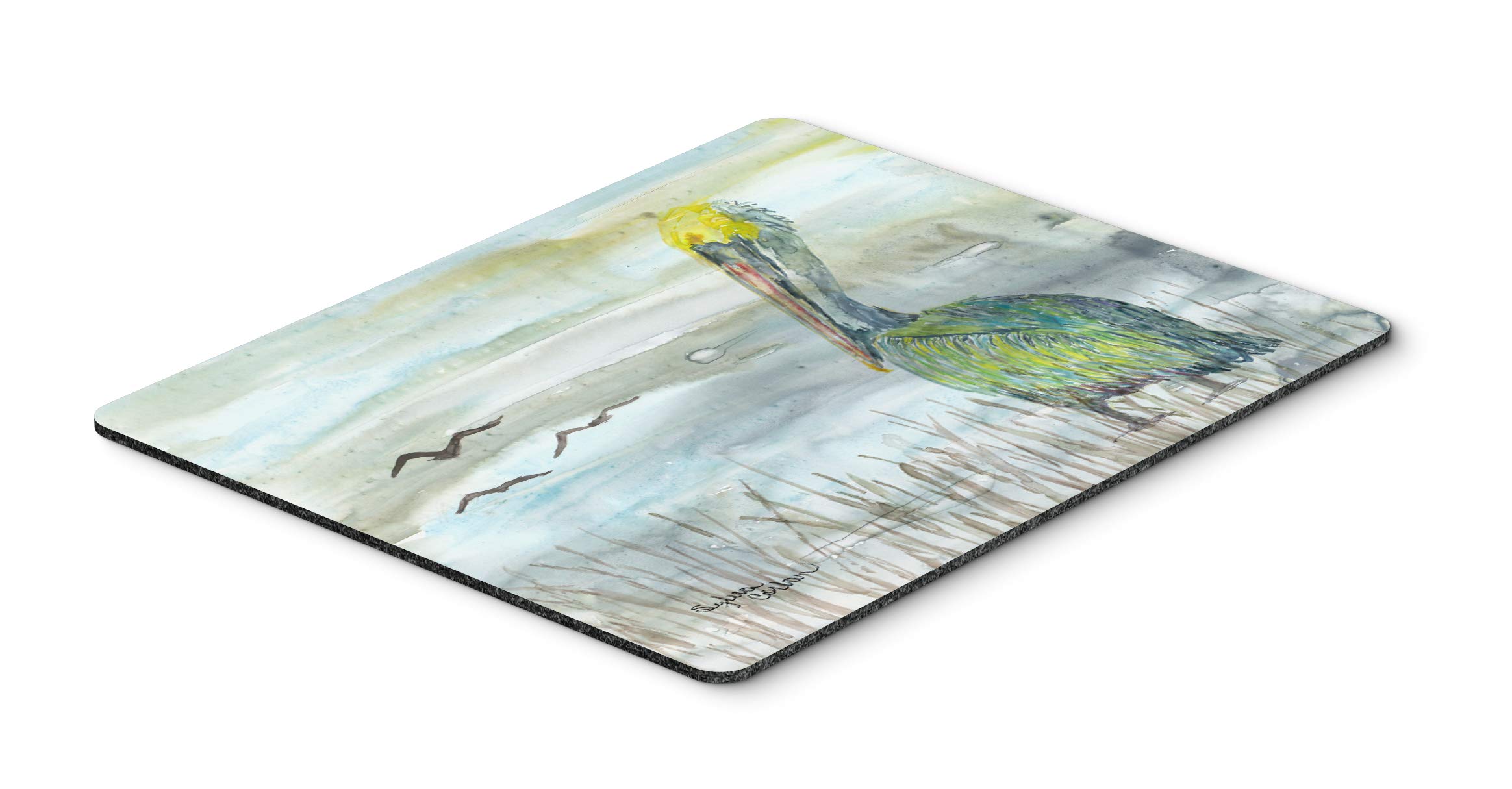 Caroline's Treasures SC2008MP Watercolor Pelican Mouse Pad - Large Washable Non-Slip Mouse Mat for Office, Gaming & Computer Use | Perfect for Home, Work & School Desks