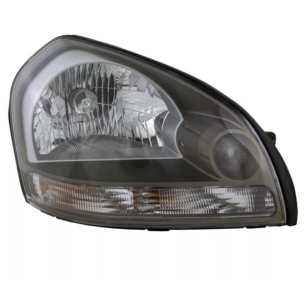2005-2009 Hyundai Tucson Passenger Side Right Halogen Headlight Assembly with Clear Turn Signal & Bulb - Perfect for Night Driving & Off-Road Adventures