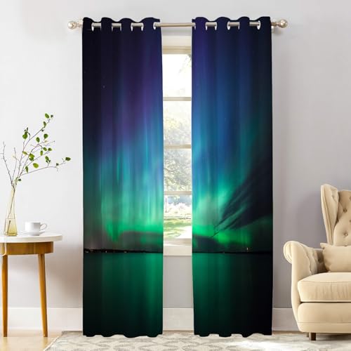 Starry Sky Aurora Planet Greenb