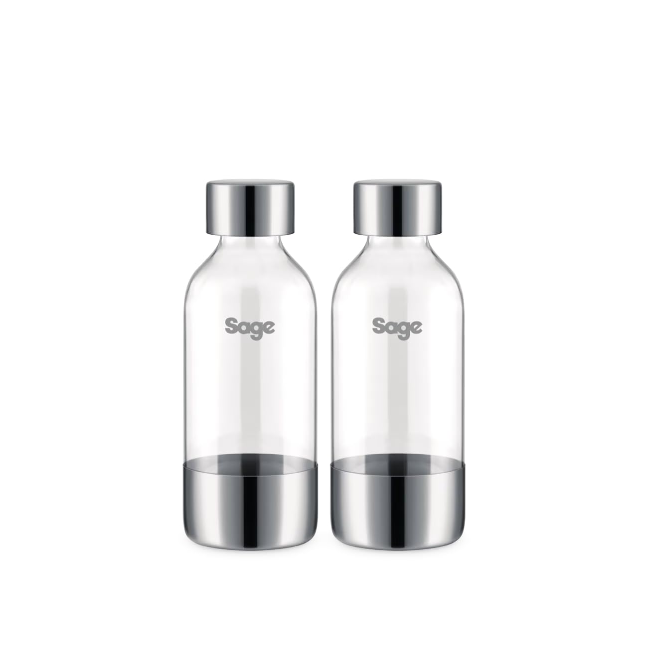 Stainless Steel 0.6L Soda Bottles (2-Pack) - Compatible with InFizz Fusion Home Soda Maker - Brushed Finish for Sparkling Water & Carbonated Drinks - Perfect for Kitchen, Parties & Eco-Friendly Beverage Storage