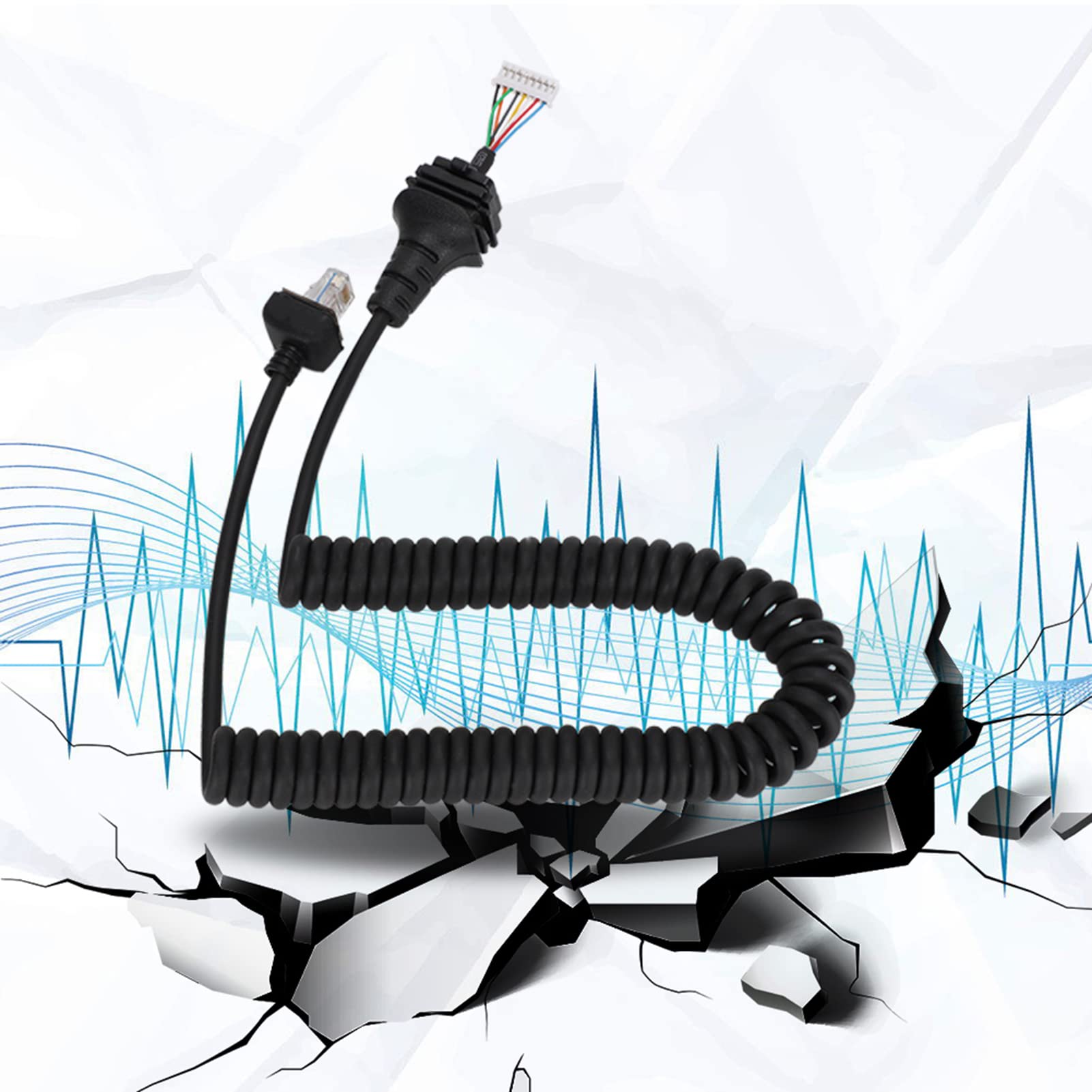 Durable ABS Hand Microphone Cable for ICOM Radio Microphone HM 152 | Lightweight & Portable | Ideal for Ham Radio, Emergency Communication & Field Operations