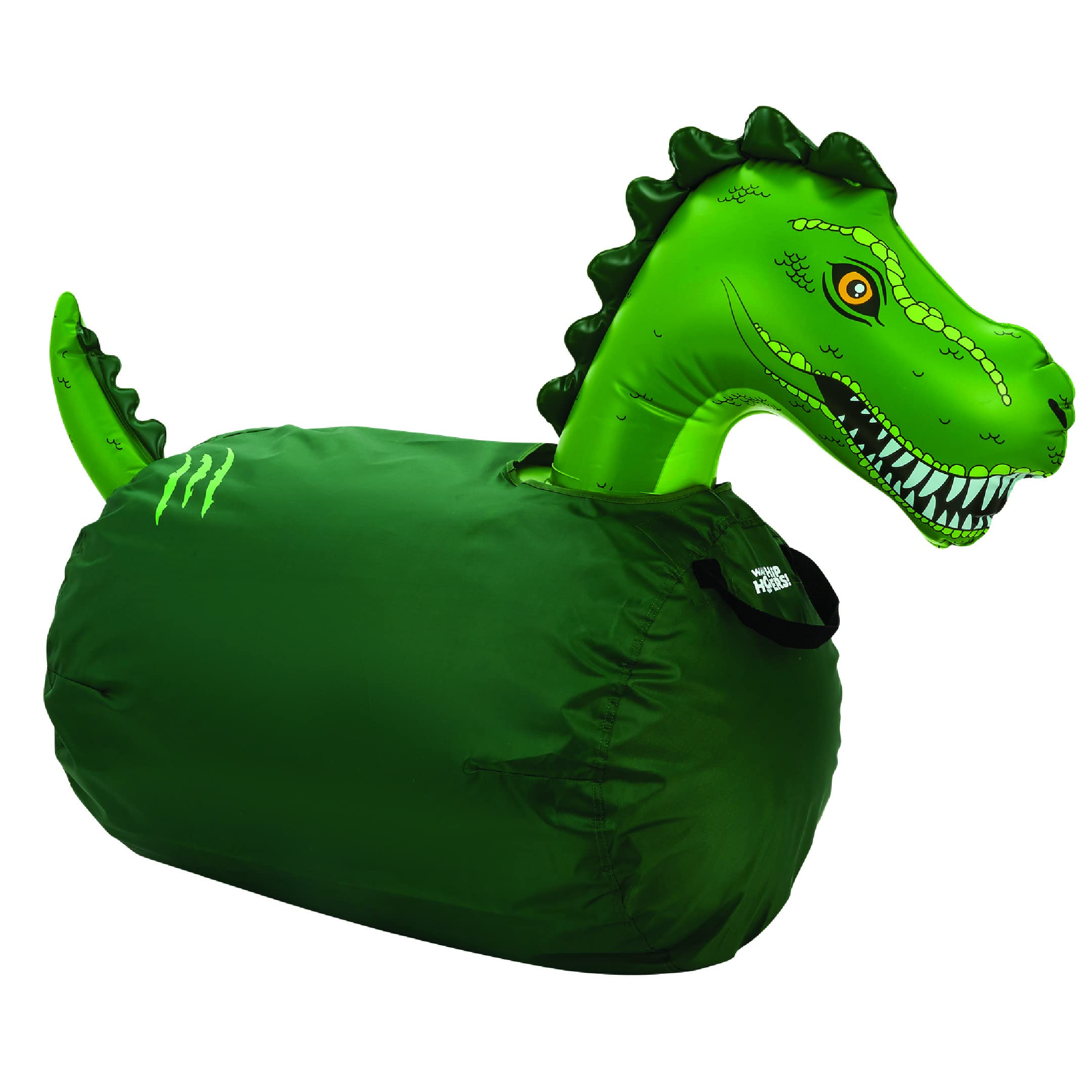 WADDLE Large Inflatable Bouncy Hopper Ride-On Toy - Durable Indoor/Outdoor Bouncy Horse for Kids Ages 5+, Supports Up to 250lbs - Fun Dinosaur Toy with Easy-Grip Handles for Boys & Girls - Perfect for Backyard Play, Birthday Parties & Active Playtime (Trex)